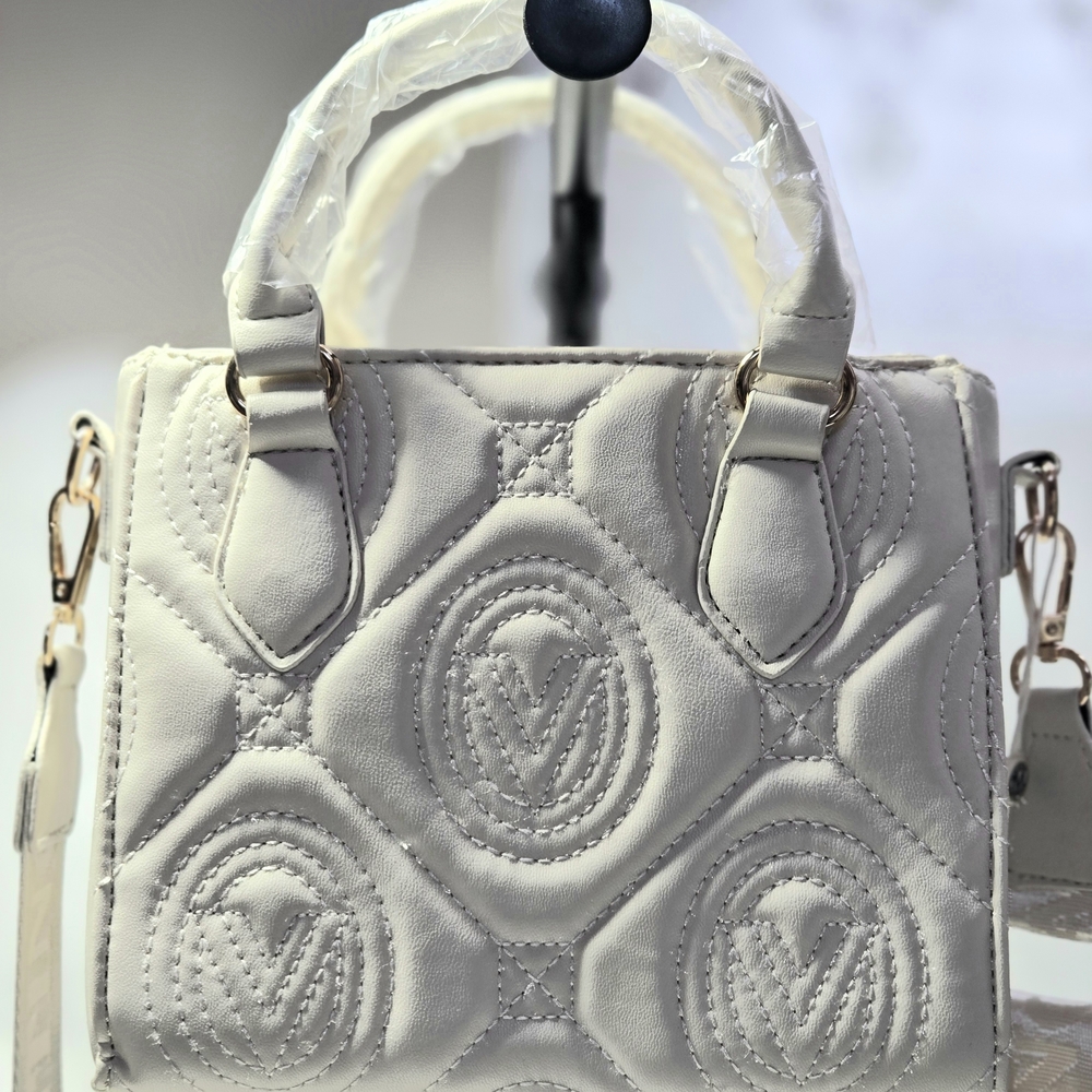 Valentino Orlandi Cream Quilted Shoulder Bag